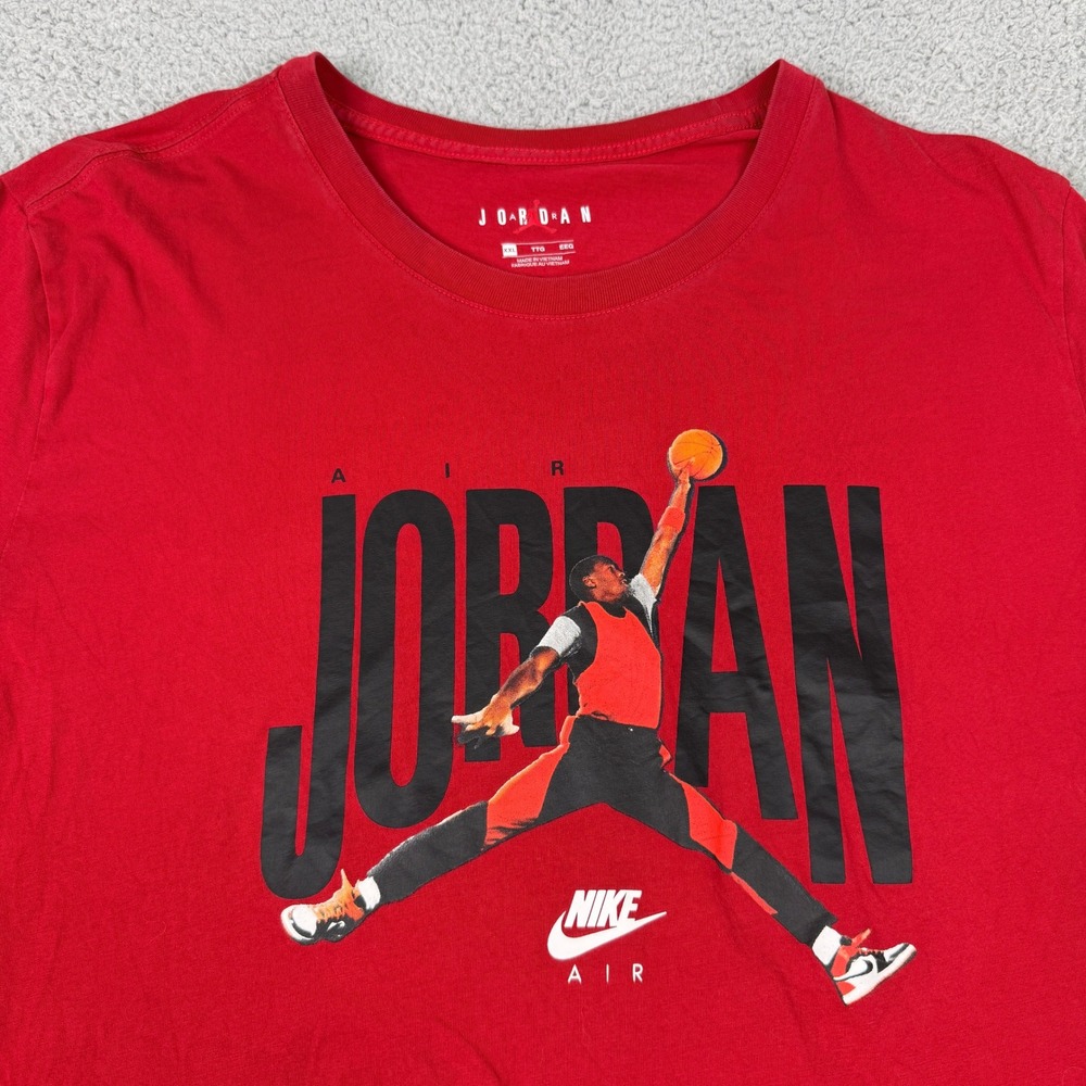 Nike Jordan Jumpman Photo T-Shirt Mens XXL Gym Red CJ6304-687 Graphic Tee
